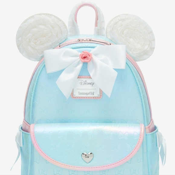 Minnie Ruffle Ears Loungefly Mini Backpack And Wallet Set - Picture 2 of 9